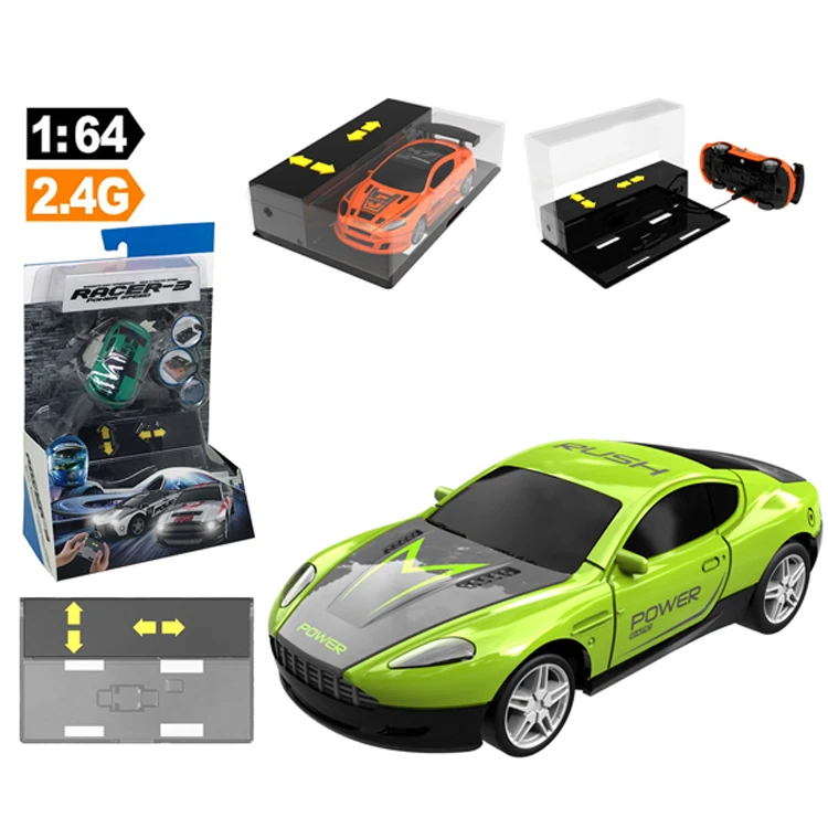 S8801 New Indoor high speed Mini Pocket Racer 1:64 Rally RC Car with Light