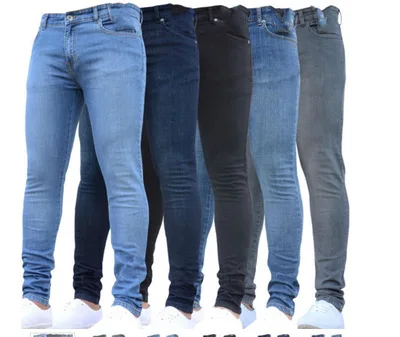 Nuevos Pantalones De Tubo Para Hombre De Moda Casual Slim Fit Straight Stretch Feet Skinny Zipper Jeans - Buy Vaqueros Skinny Hombre Vaqueros Skinny Jeans De Los Flacos Product on