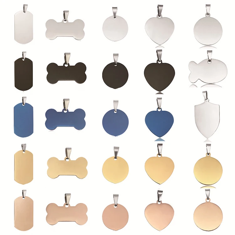Custom Personalized Dog Tags Plain Blank Stainless Steel Pet Id Tag