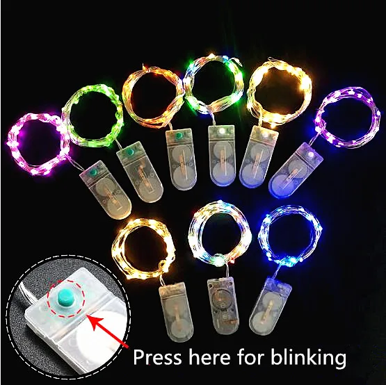 4 Meters Blinking Led Starry String Lights Fairy Copper Wire Powered By