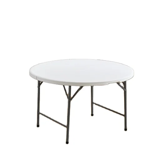 
HDPE blow molded plastic round banquet folding table wholesale 