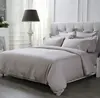 hotel bed linen for hilton 100% cotton satin stripes fabric bed sheet set