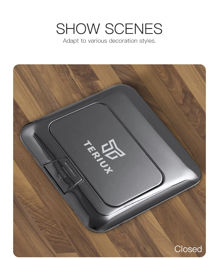 USA standard stainless steel black power 16A pop-up floor socket box