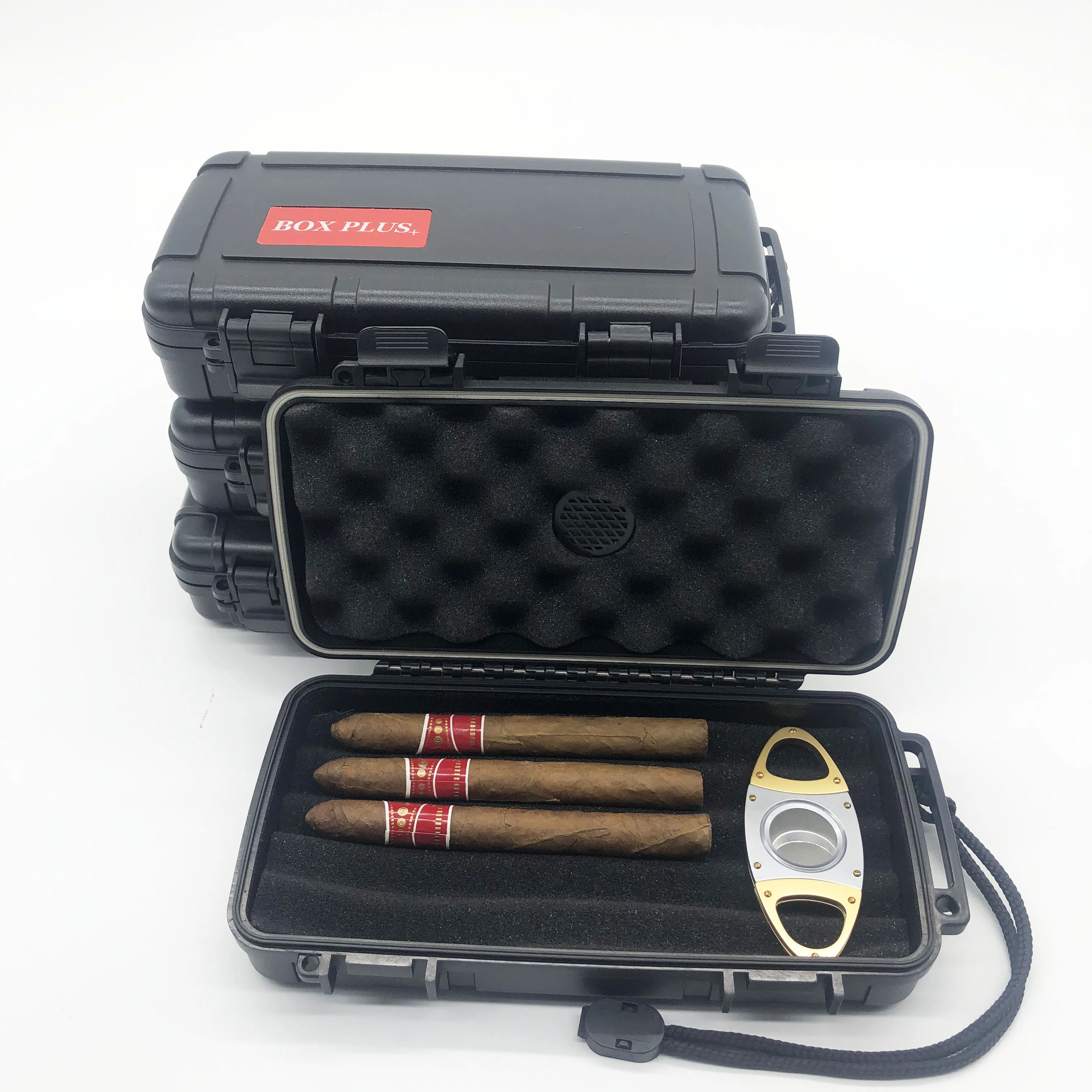 Wholesale Customized Logo Smoking Accessories Cigar Case With Cutter And Lighter Buy Cigar