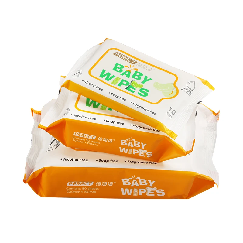 
PERFCT 99% Pure Water Sensitive Sanitizer Wipes Promotional Custom Nonwoven Wholesale Baby Wipes 