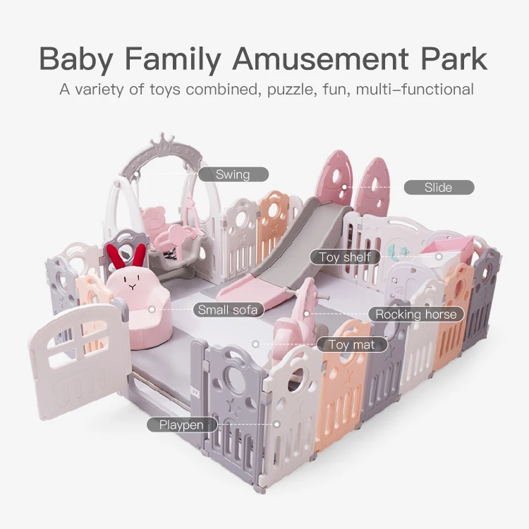 Feelkids Luxury Plastic Baby Playpen for Kids-Contemporary Design Bedroom & Living Room Use Safety Certified manufacture