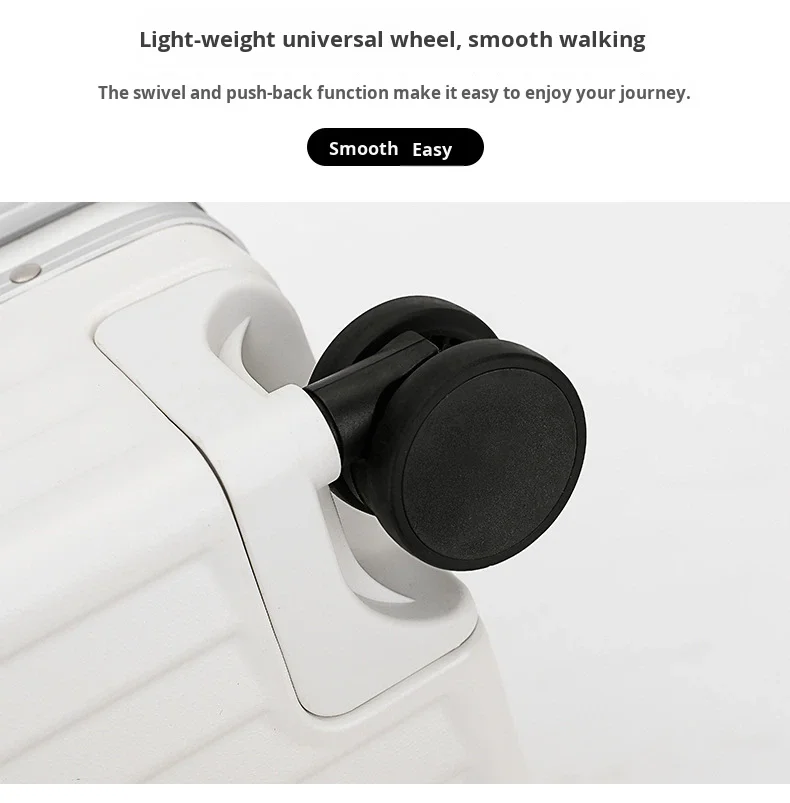 product 29 inch multifunctional pc trolley universal wheel spinner usb charging port aluminum frame new cup holder cartoon hard case-15