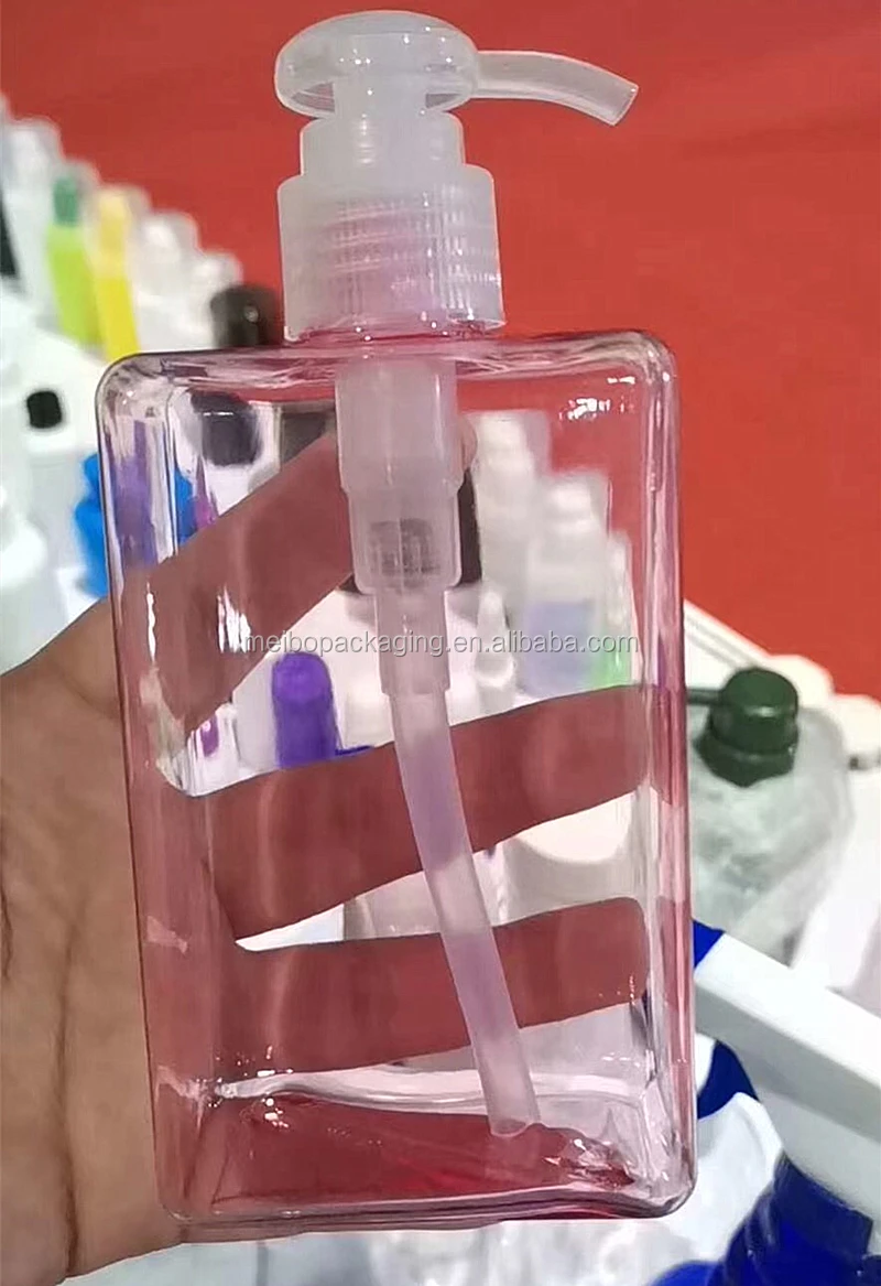 Plastic Square Round Cylinder 250ml 300ml 400ml 500ml 750ml White Pet