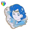 Manufacturer Hot Selling Popular Custom Plastic Up Flashing Badge Gifts lapel pin