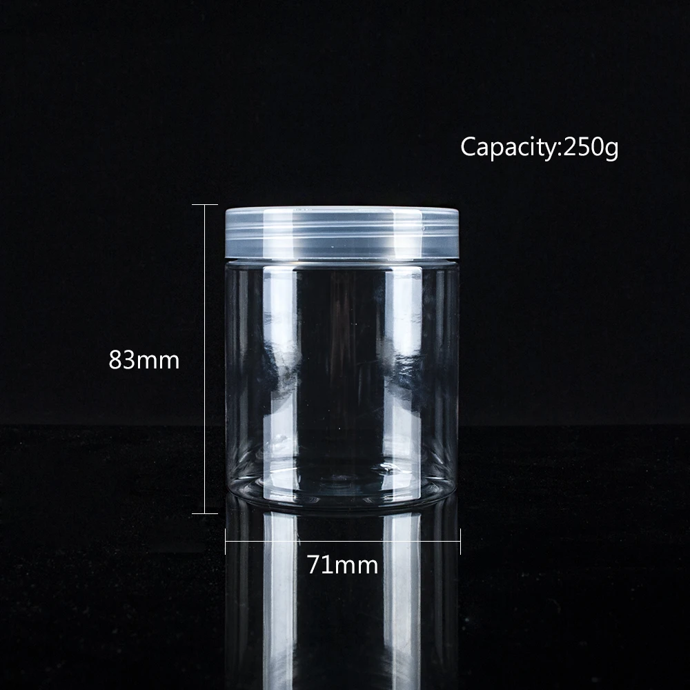60ml 150ml 400ml 450ml 650ml 2000ml Clear Pet Square Wire Bale Jars