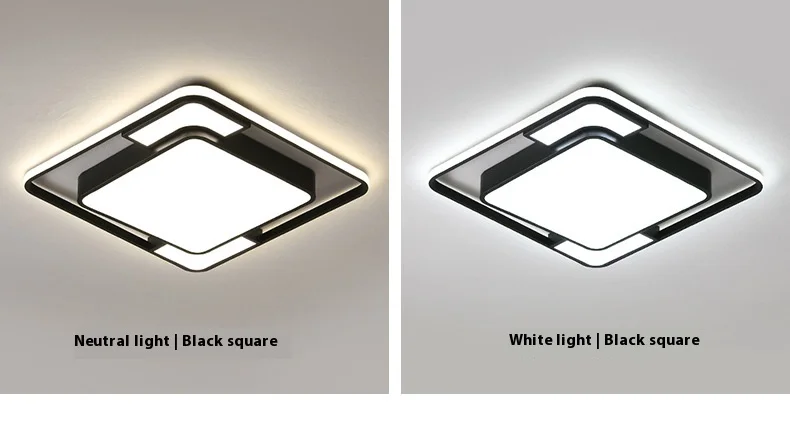 product 2023 nordic modern led ceiling light elegant rectangular large acrylic lighting package for living room stainless steel base-13