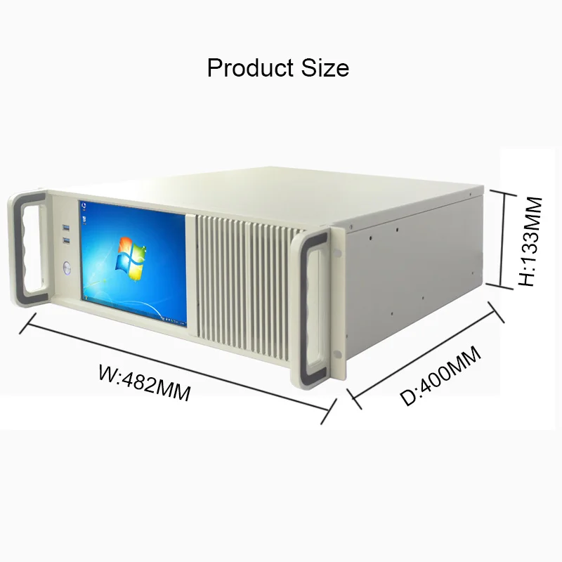 Trendy 3U 19 Inch Rackmount E Atx Server Chassis with LCD