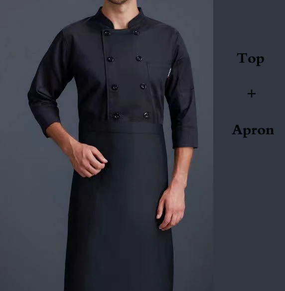 Custom Unisex Solid Color Chef Jacket Men's Chef Coat Hotel Restaurant Kitchen Chef Uniform Cook Wor
