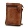 Custom brand leisure Crazy horse leather wallet billfold rfid passport wallet for travel