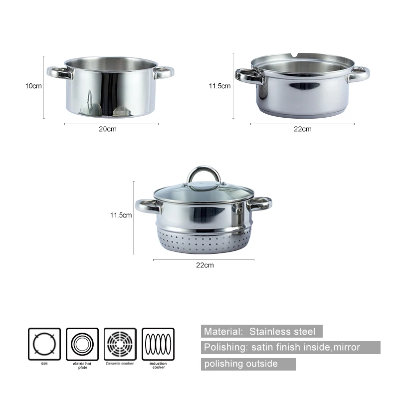 4pcs Stainless Steel Fruit Juicer Steamer Fruit Vegetables Juice