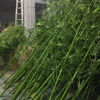 Sjzjn 923 Artificial Green Bamboo Stick Bamboo Fence For Outdoor