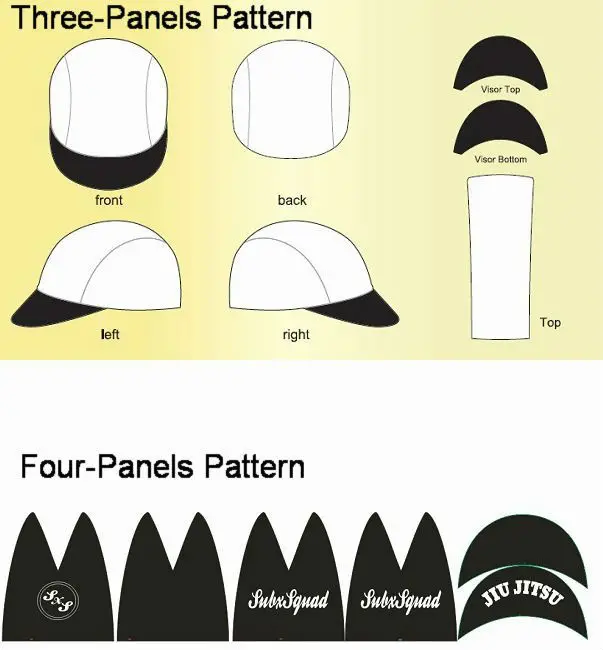 blank cycling caps