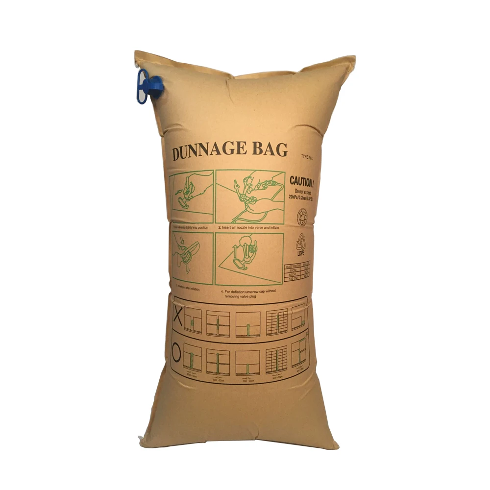 
Mega flow Container Kraft Paper air Dunnage Bag with mega flow valve 