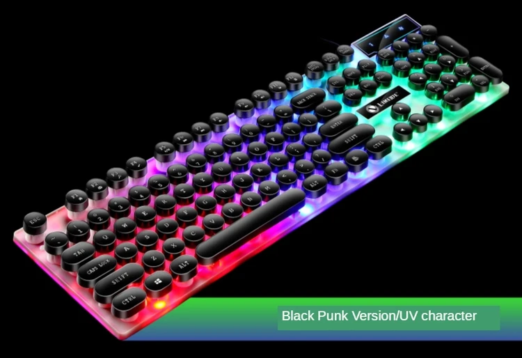 lightweight wired keyboard and mouse set led