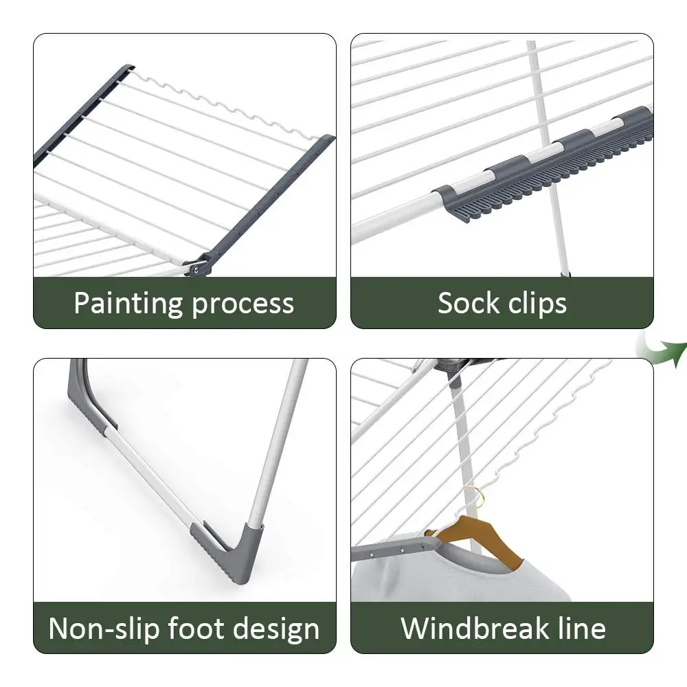 Wireking High Quality Portable & Durable Folding Indoor Baby Clothes Drying Rack Stand Cloth