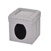 Pet bed micro fiber storage cat dog cube bed pet storage ottoman