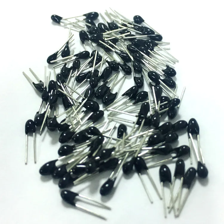 Temperature 25°C, measured resistance 10KΩ, small black head plug-in NTC thermistor factory