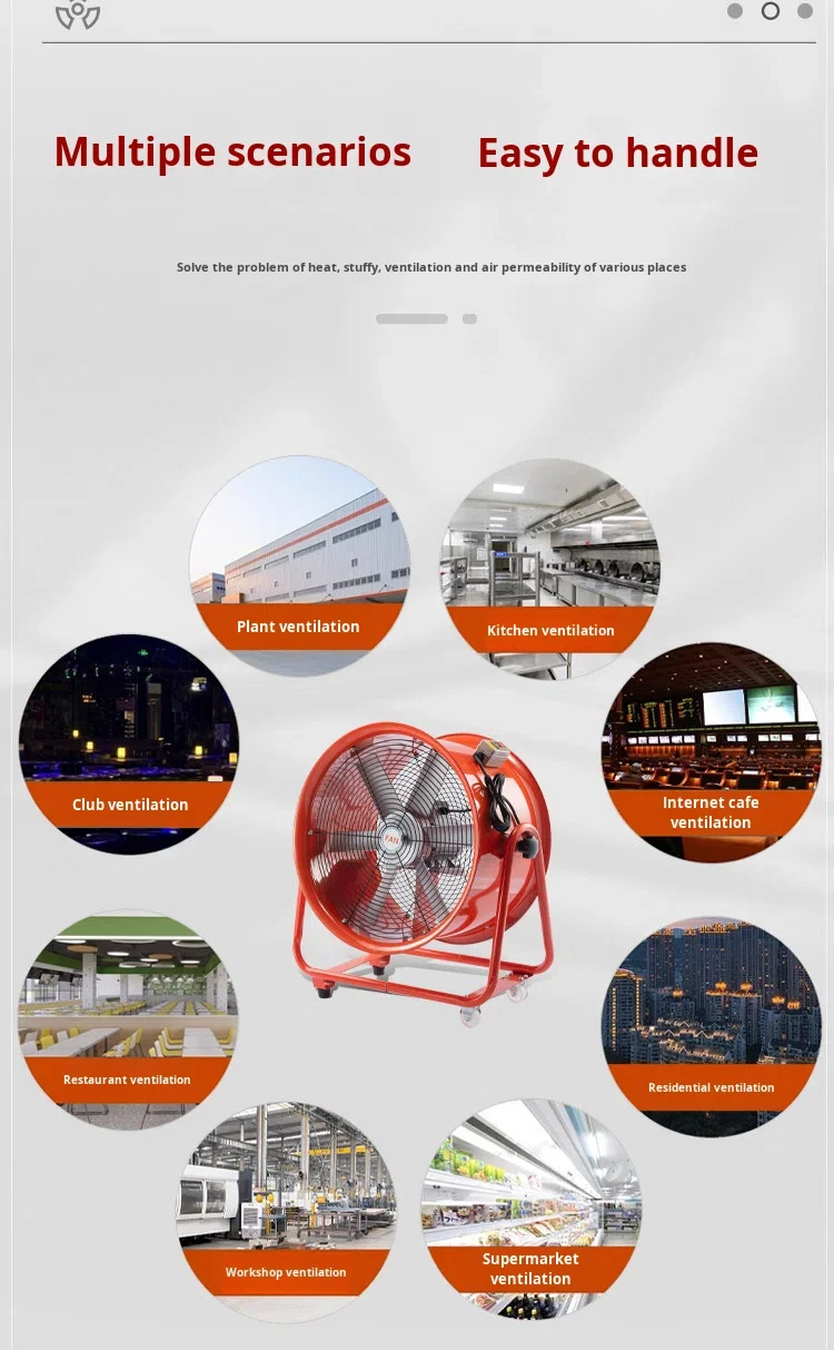 Industrial Drum Fan, Portable, Axial - detail 24
