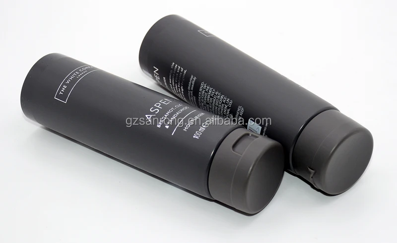 100ML 100G Moisture Face Cream Facial Cleanser Tube Matte Gloss Black with Flip Top Cap.JPG