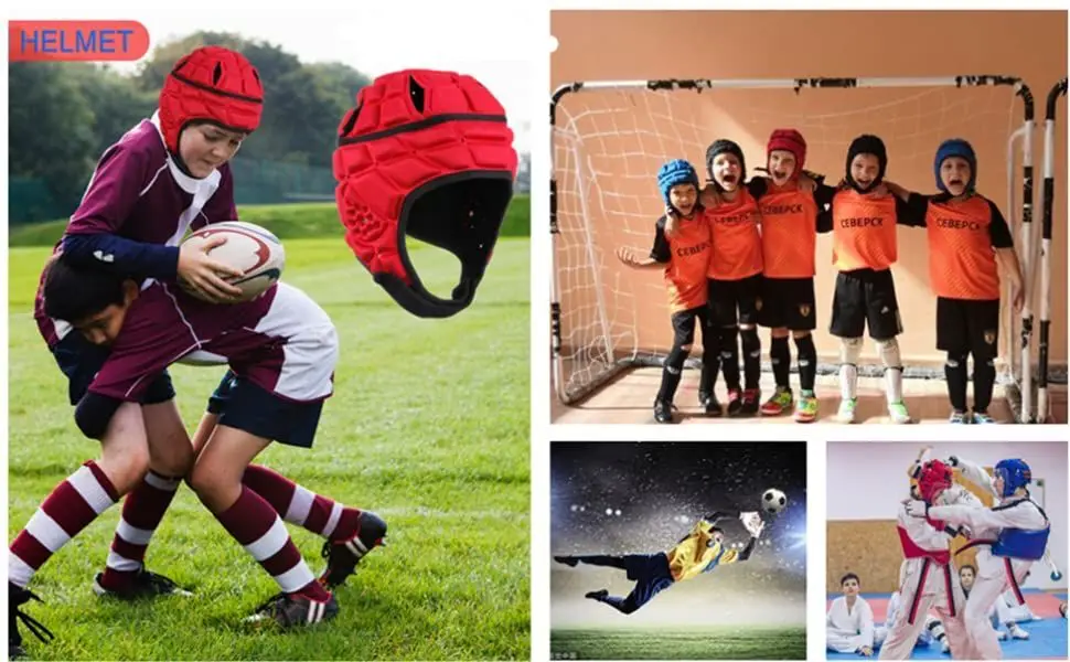 Rugby Helmet Head Guard Headgear For Soccer Scrum Head Protector Soft Protective Helmet For Kids