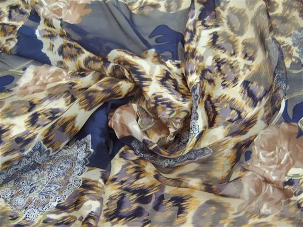 Burn out silk satin 163-1