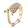 YIDING hot sale Brass size 6 7 8 9 Wedding dolphin CZ diamond ring for women wedding rings Gold Jewelry