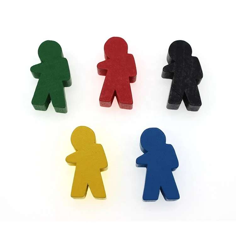 Hot Sale Wooden Board Game Pieces Mini Meeples Toy Wholesale Buy