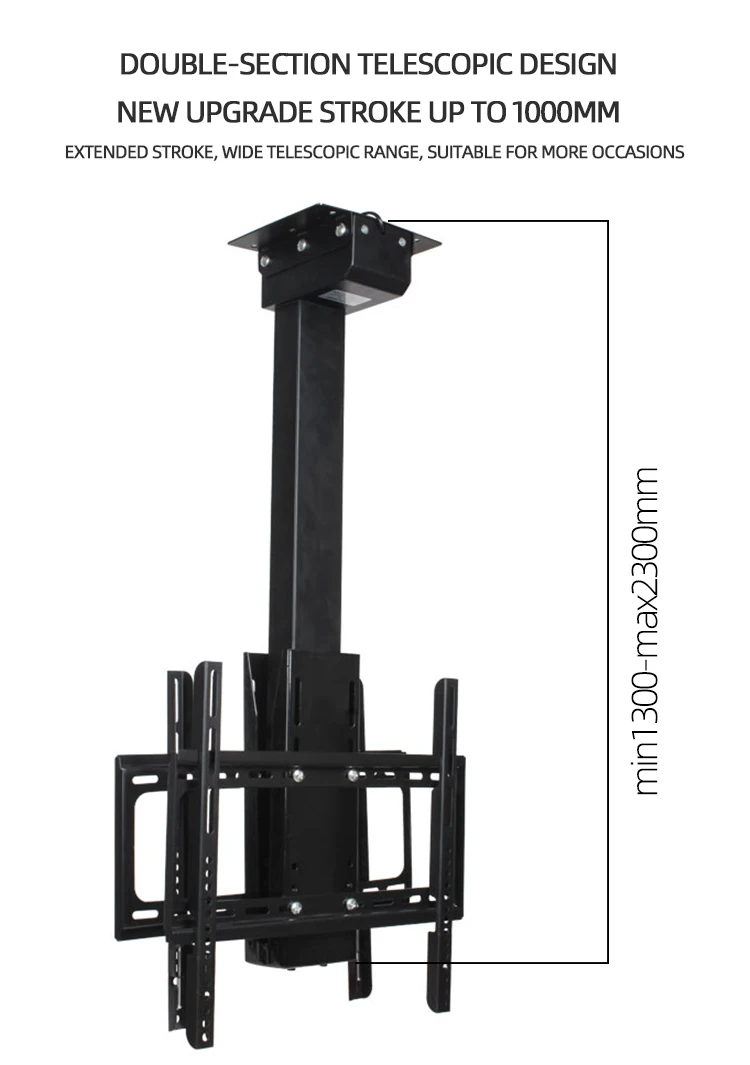 Dual Screen Electric Tv Bracket 2 Screen Telescopic Tv Ceiling Bracket