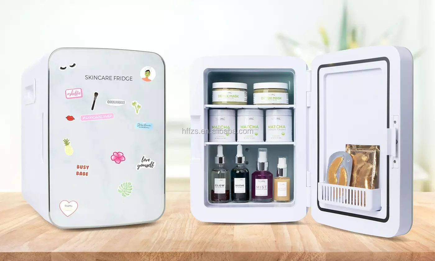 Custom Logo Pink Mini Makeup Fridge For Skincare,10l Portable Mini