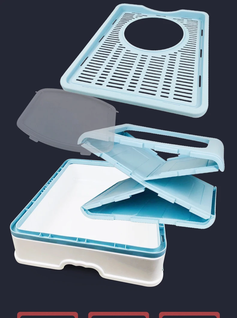 Folding Litter Box Fully Enclosed Splashproof Cat Toilet Drawer