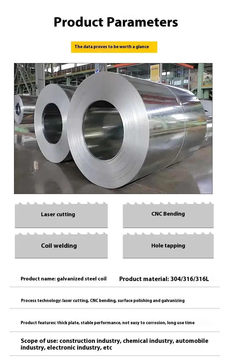 304 316 Stainless Steel Coil Aluminum Zinc Color Steel Plate Enclosure Profiled Plate Metal Products Category