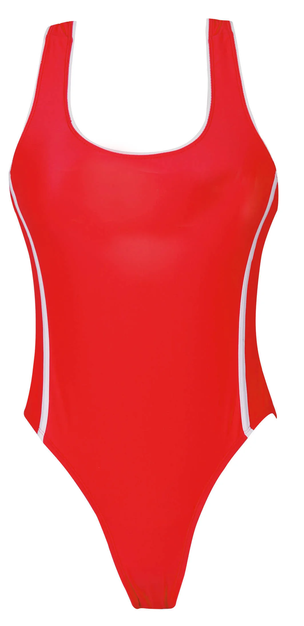 Women Blue And White Onepiece Swimsuit Simple Style Swimwear Beachwear