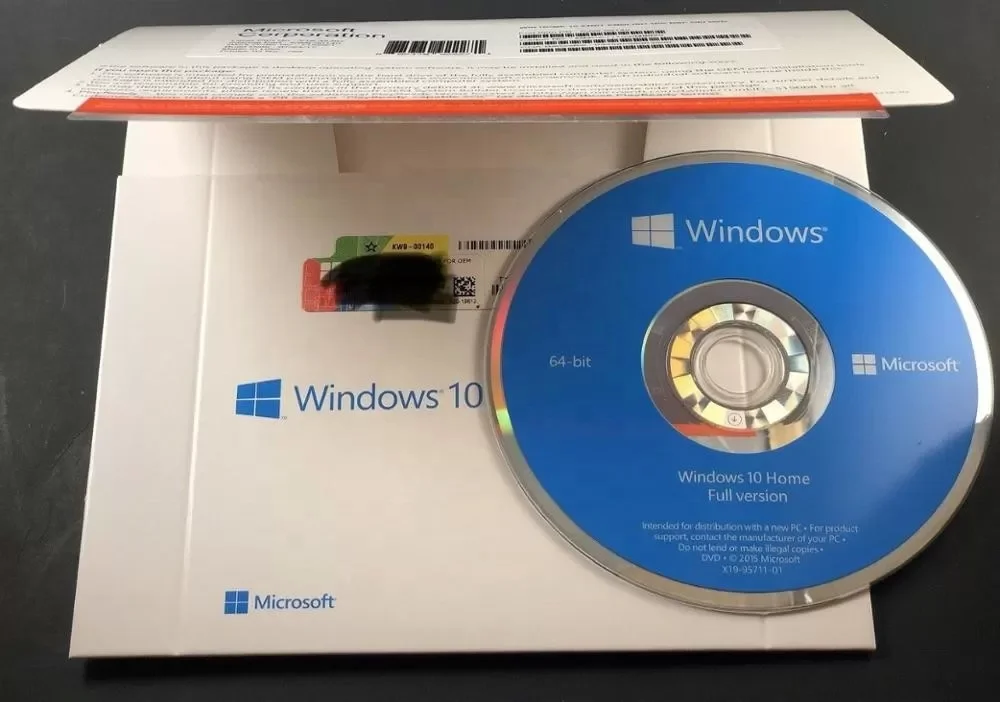 Microsoftpaquete Oem Original Win 10 Home,Pegatina Coa De 32/64 Bits