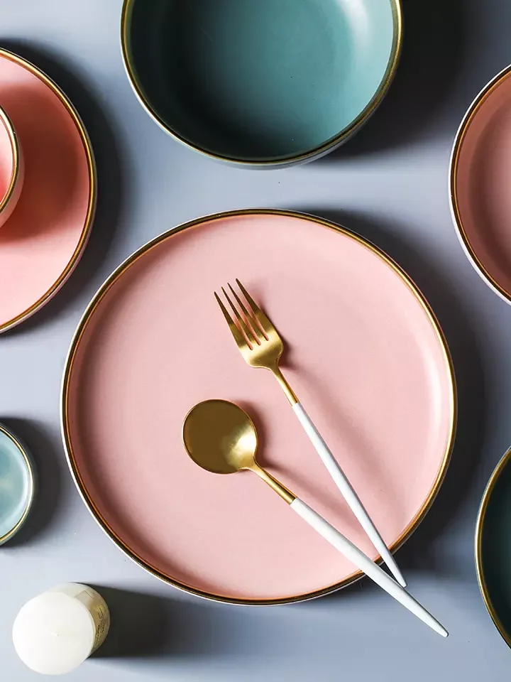 Hotel Supply Plates Sets Dinnerware Sets for 12 Pcs Porcelain Tableware Dinner Sets Ceramic Charger Plate Dish Custom Logo details