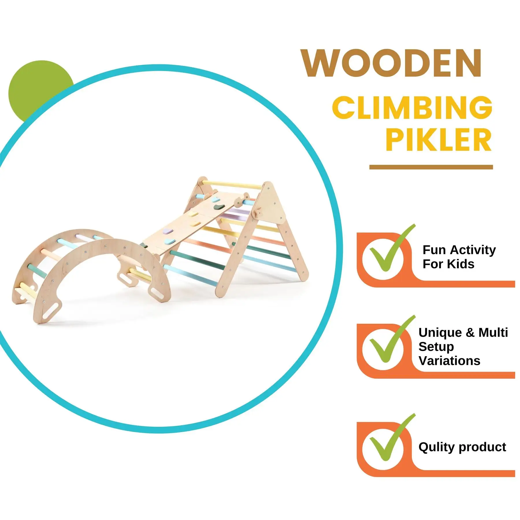 Lm Kids Piklers Triangle Montessori Climbing Gym Indoor Climbing Frames ...