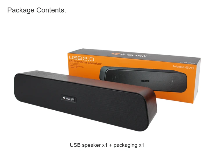 Kisonli I-570 double haut-parleur mobile real sound haut-parleurs voix bobine