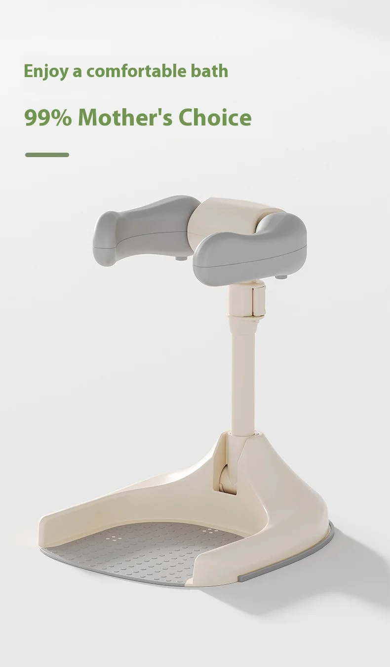Adjustable Large Baby Bath Stand Soft Waterproof Bathing Aid for Infants and Toddlers Foldable Bath Tub Shower Chair