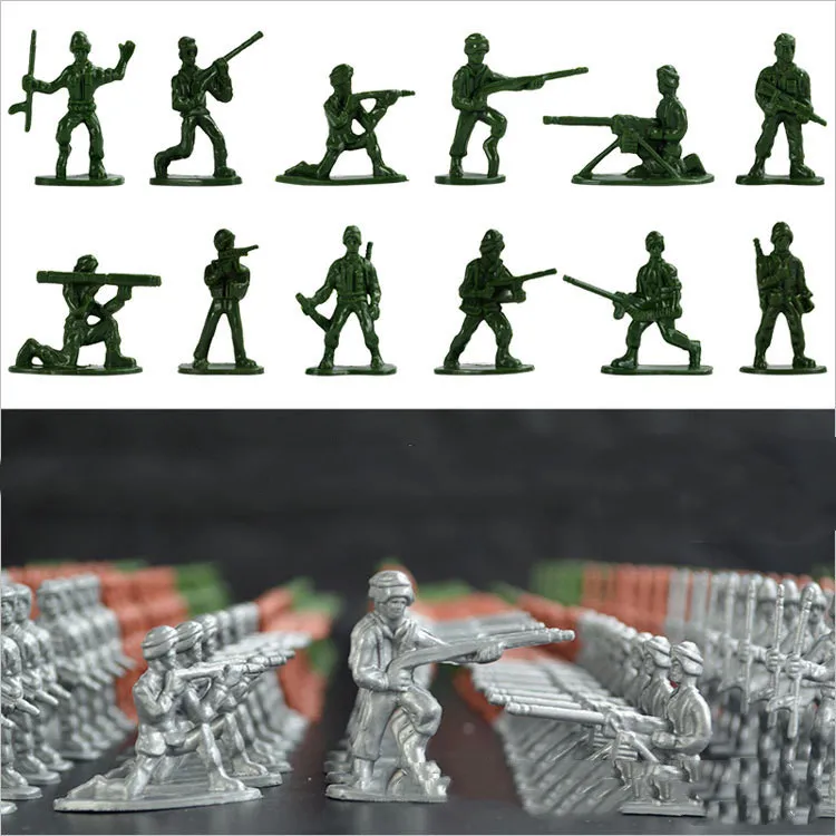 400pcs soldat jouet militaire Figurines en plastique de l'armée 2cm 