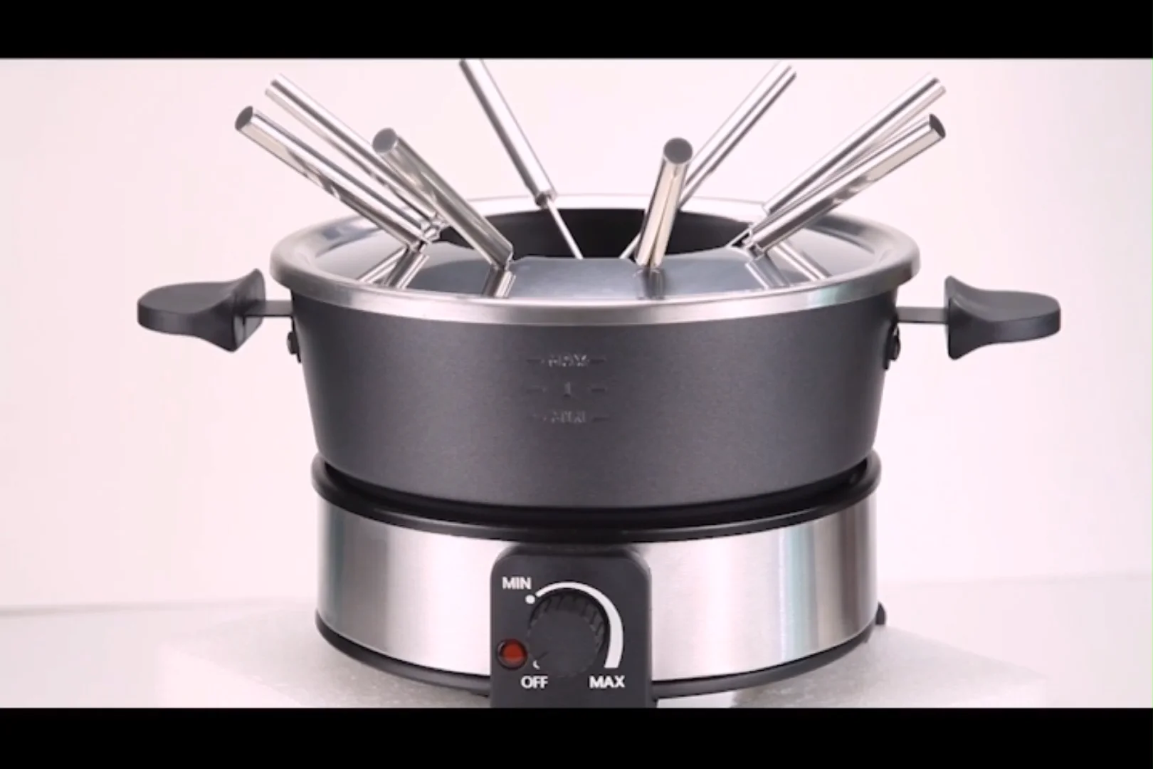 Electric Portable Fondue With 6 Stainless Steel Cup For Melted Caramel