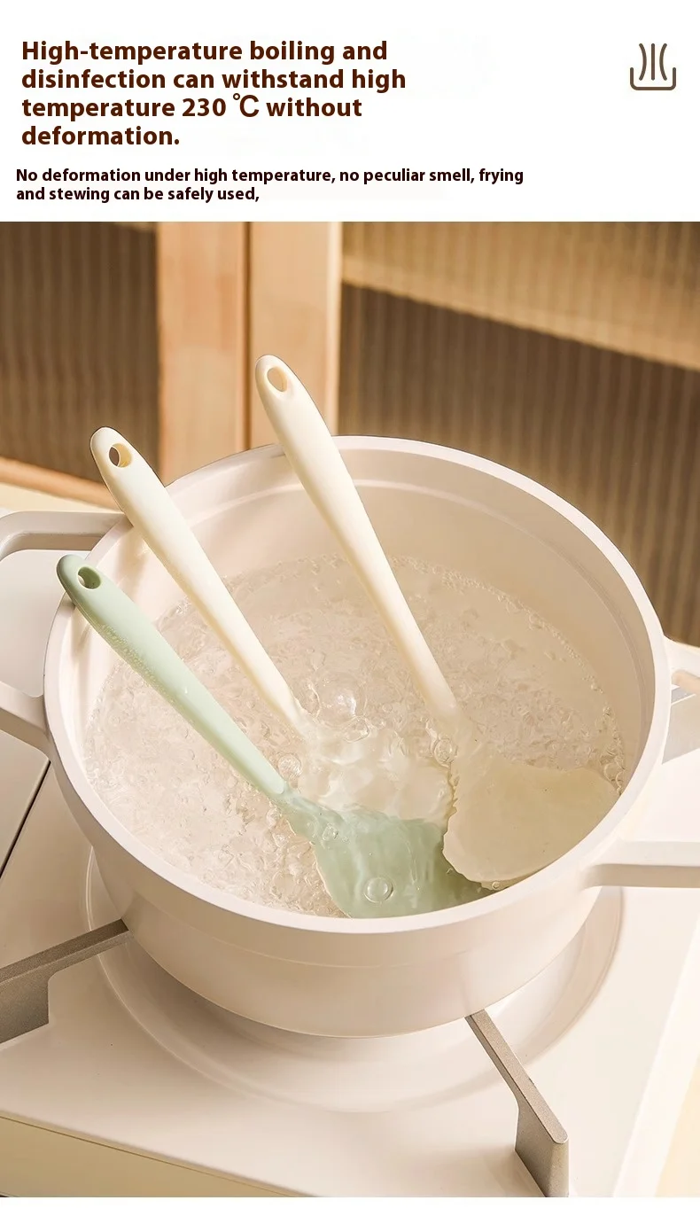 product mini non stick silicone spatula small size kitchenware cooking serving tool for baby food supplements and household soup spoon-5