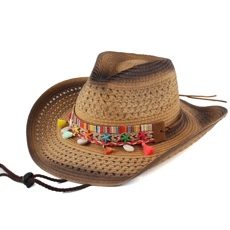 Cowgirl Hats Women SJXHJH Straw Wide Brim Sun Hat For Men Women