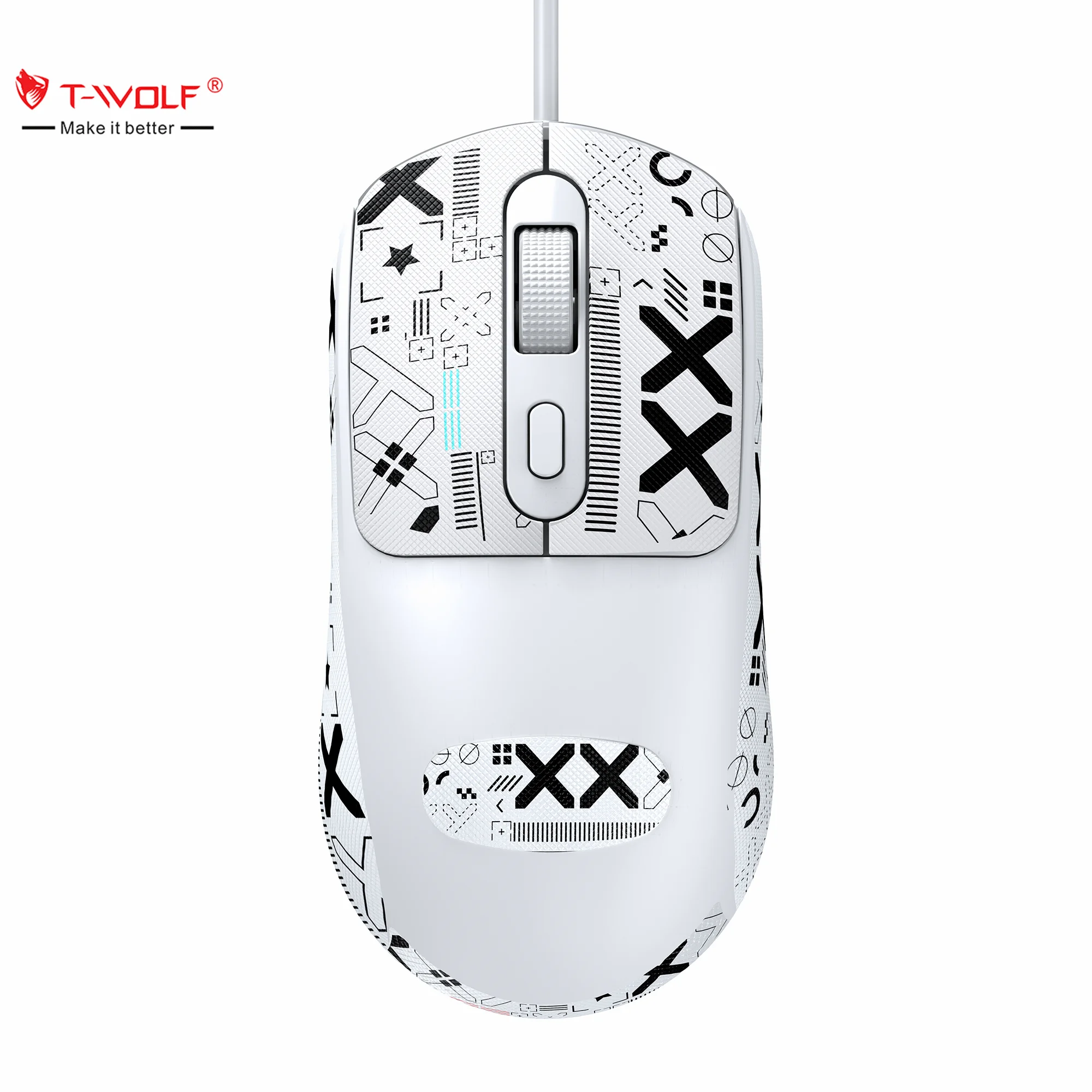 T-WOLF G580 Wired Ergonomic Mouse - Personalized Office Use, Non