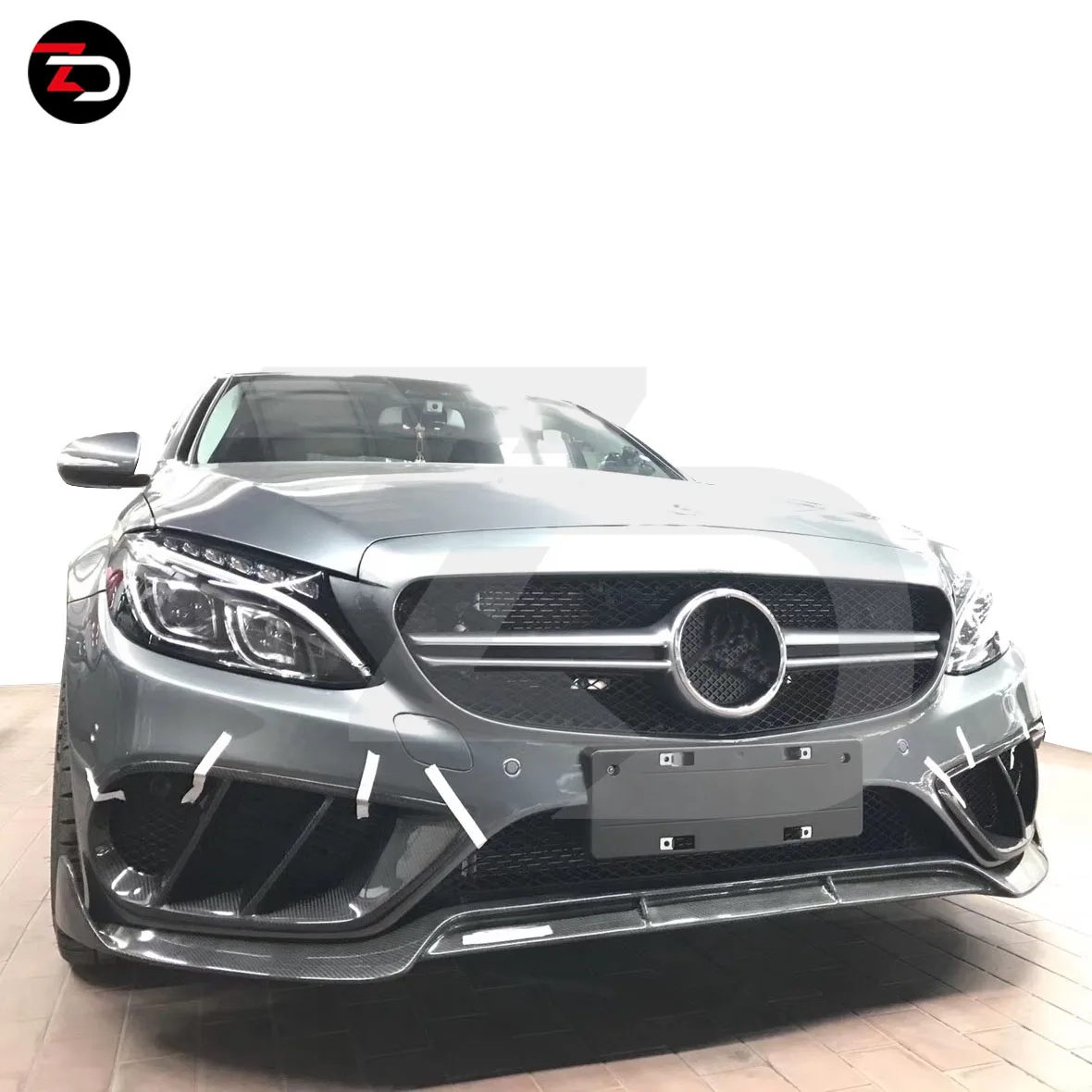 High Quality Carbon Fiber Front Bumper Lip And Bumper Vent Attachment