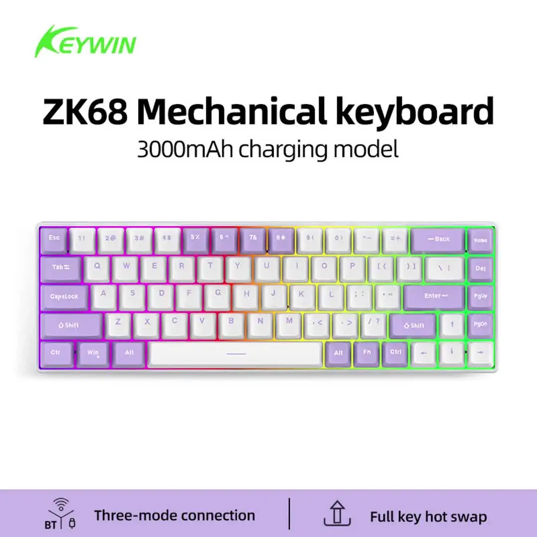 Keywin ZK68 65% Mini Mechanical RGB Gaming Keyboard