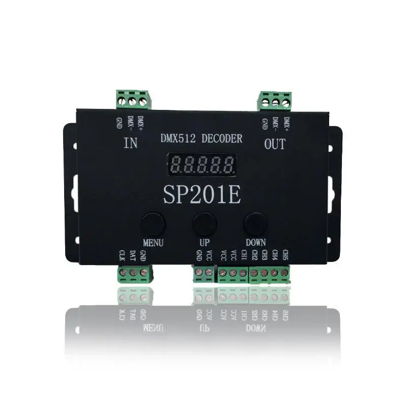 Sp201e Dmx512 Led Decoder Dc5-24v Addressable Rgb Digital Pixel Ws2811 ...